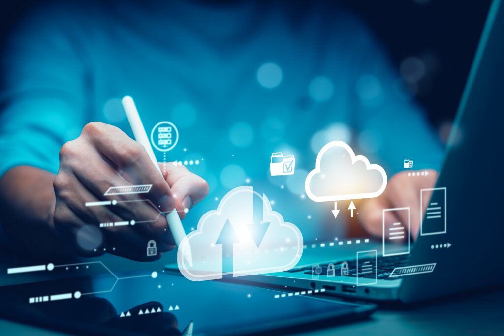 Cloud,Technology,Concept,Global,Network,Of,Metaverse,Systems,Concept,,Man